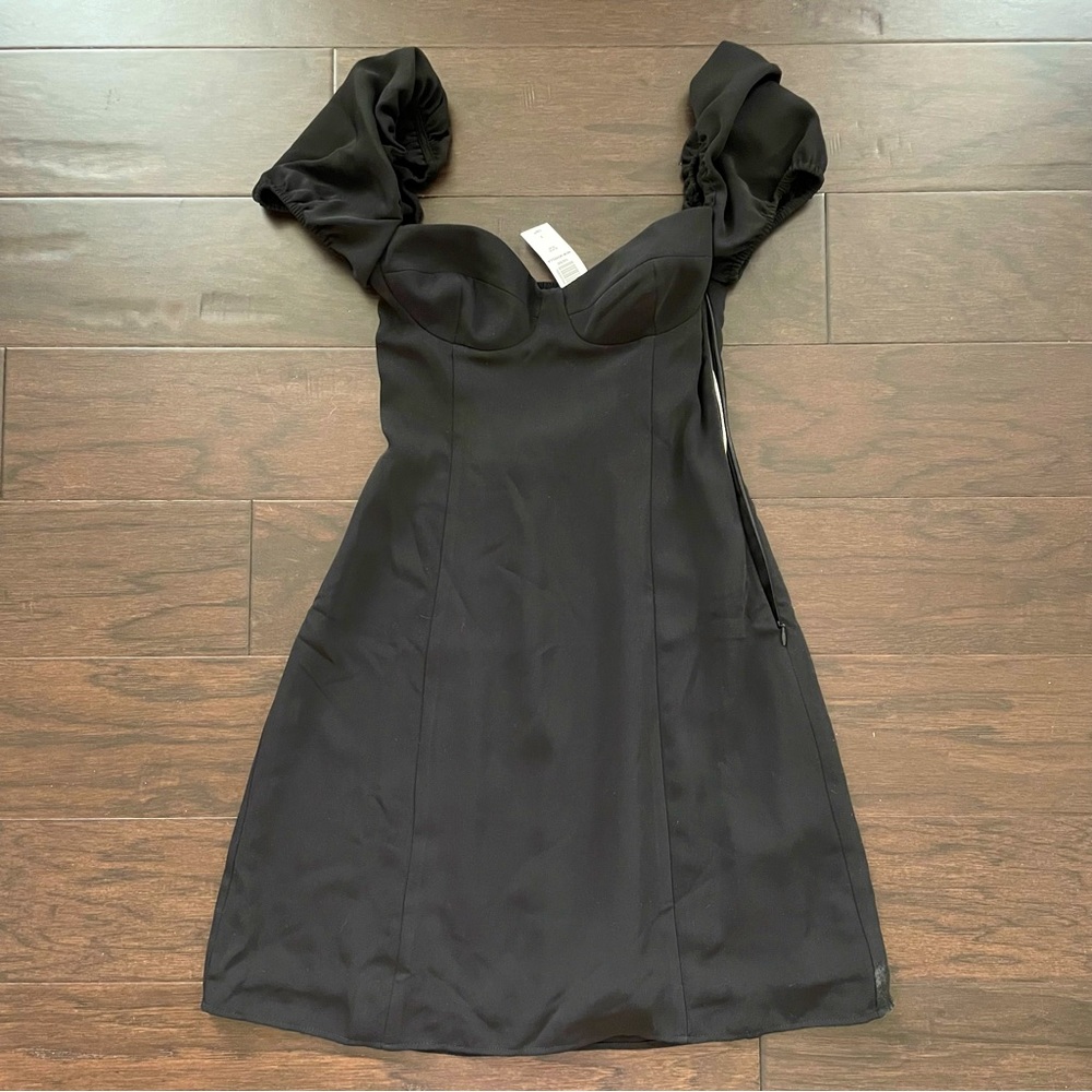 Aritzia Wilfred New Novella Black Noir Minidress size 0